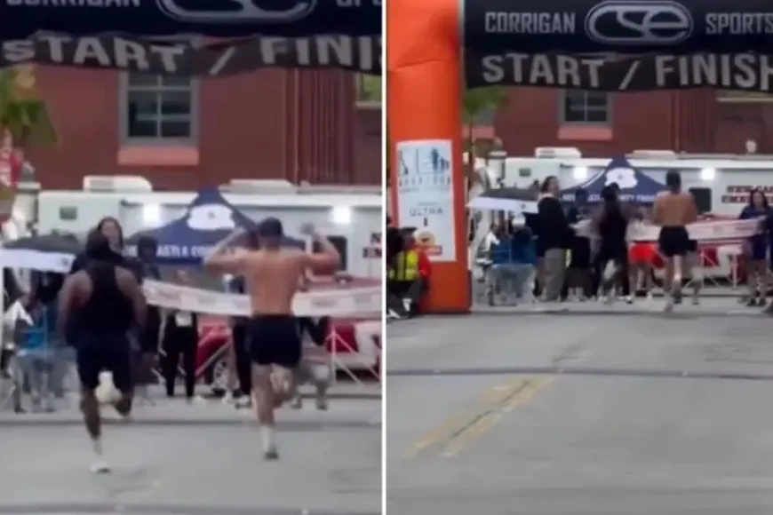 Delaware Marathon Photo Finish: Runner Celebrates Too Soon, Then Loses at the Line