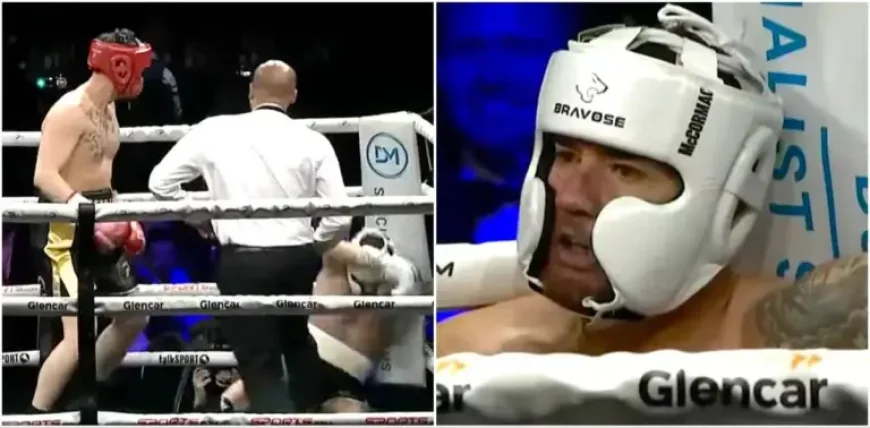 Ross Mccormack Boxing Debut ends in first-round knockout as a charity night turns sharp