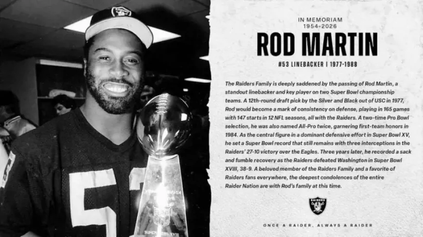 Rod Martin: 3 numbers that explain why the Raiders are mourning a legend