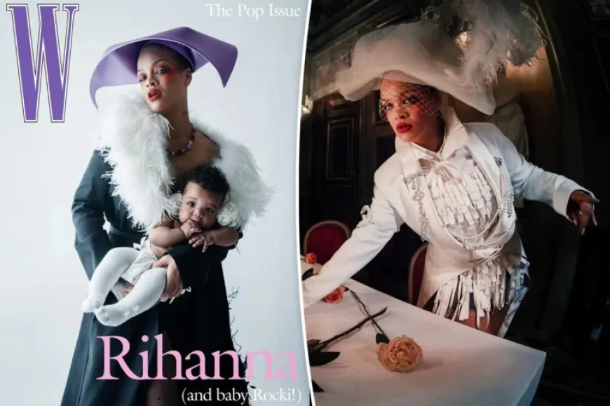 Rihanna and Baby Rocki Shine in Dior on W Magazine Cover