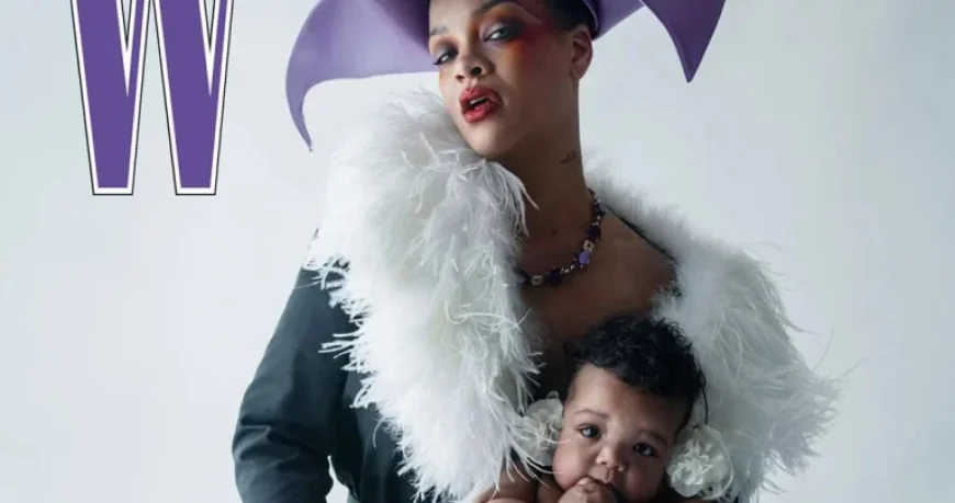 Rihanna’s Baby Rocki Shines in Dior Diaper for Magazine Cover