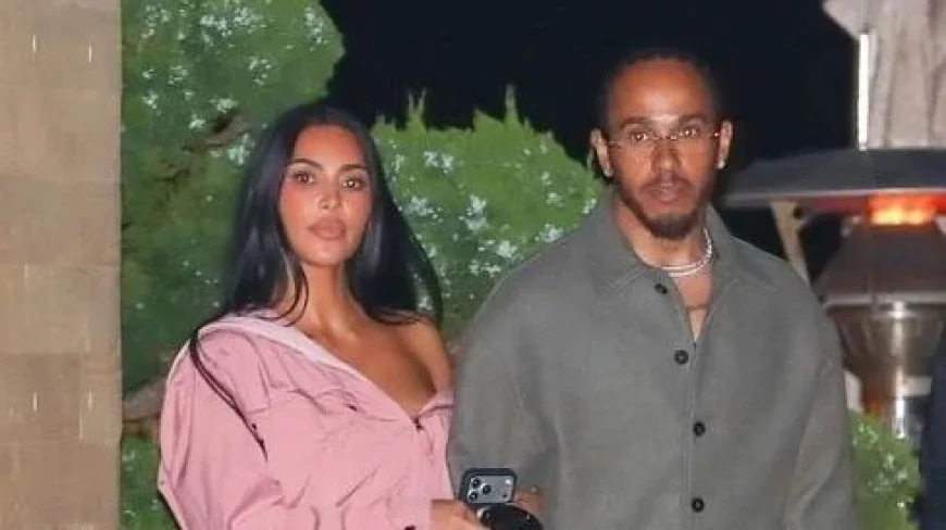Kim Kardashian and Lewis Hamilton Showcase Coordinated Couple Style