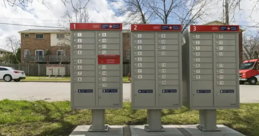 Canada Post Rural Delivery and the people waiting at the mailbox