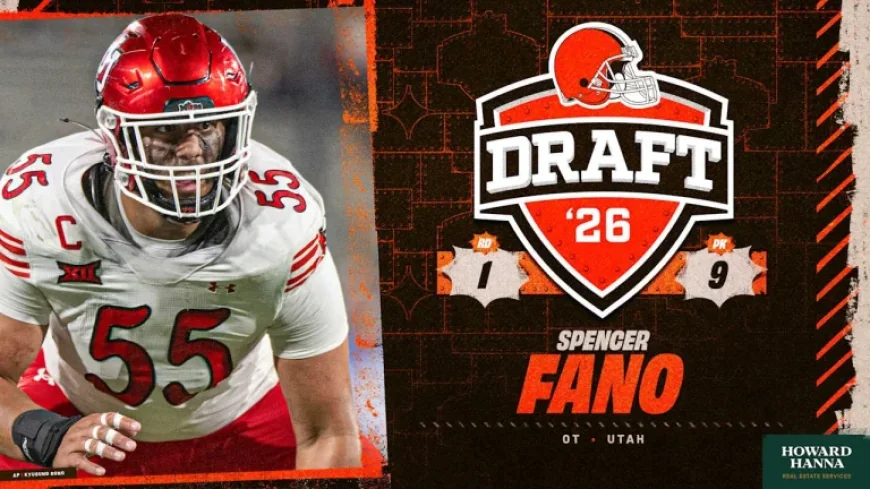 Browns Draft OT Spencer Fano as 9th Pick in 2026 NFL Draft
