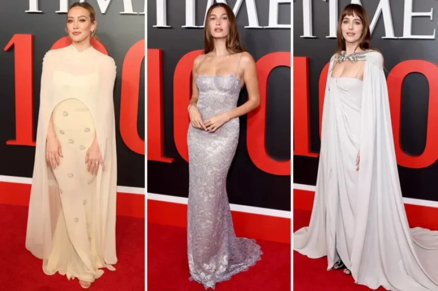 Stars Shine at Time 100 Gala 2026: Hailey Bieber, Hilary Duff, Dakota Johnson