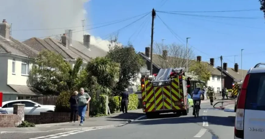 Trafford Park Fire: Smoke billows from home as crews respond