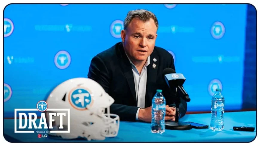 Titans GM Borgonzi Analyzes First-Round Picks WR Tate, Edge Faulk in NFL Draft
