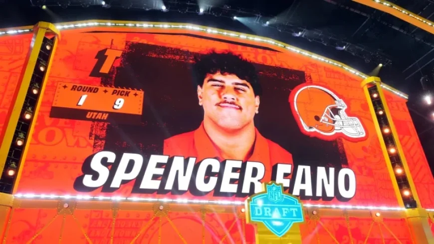 Browns’ Rookie Spencer Fano Relieved to Avoid Facing Myles Garrett