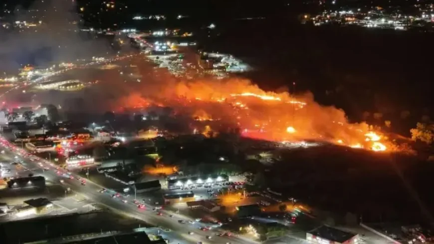 Espanola Fire Forces Families Out as a Brush Fire Grows in Real Time