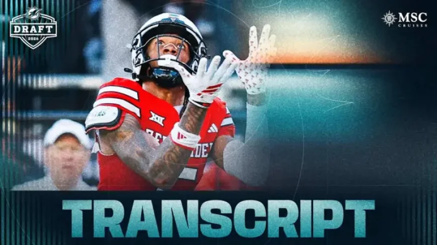 Dolphins draft picks 2026: Why the Chris Bell move and Jacob Rodriguez matter