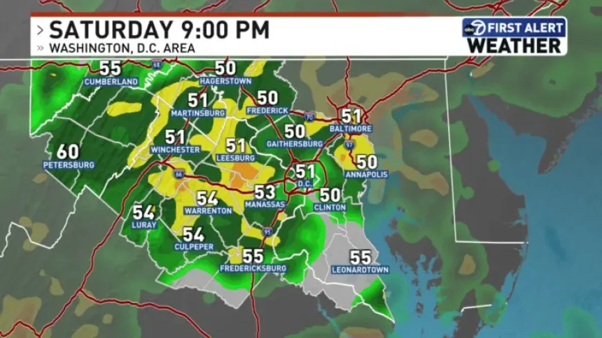 Temps Turn Sharply Cooler as Rain Moves in for a Raw DC Weekend