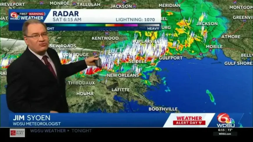 Tornado Warning New Orleans as the Morning Risk Window Tightens