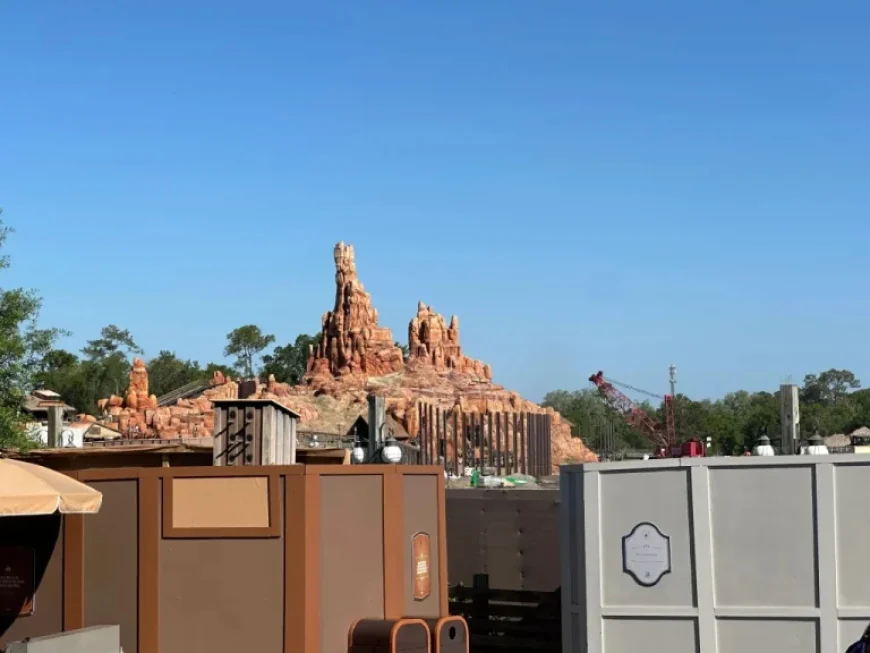 Supports Installed for New Wall Between Big Thunder Mountain and Piston Peak