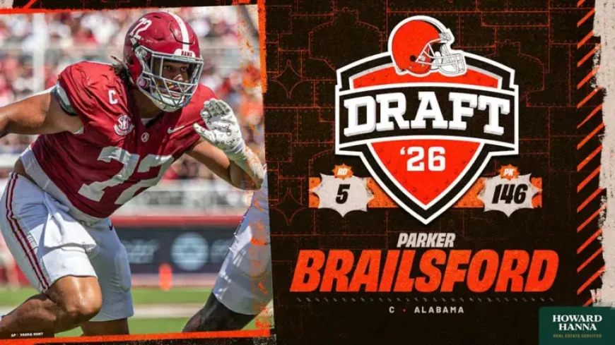 Browns select Parker Brailsford with No. 146 pick in 2026 NFL Draft