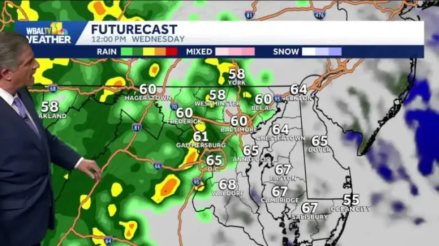 Weather Baltimore: Cooler and slightly active pattern sets up as Wednesday turns wetter