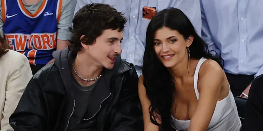 Timothee Chalamet and Kylie Jenner draw eyes at Knicks Game 5