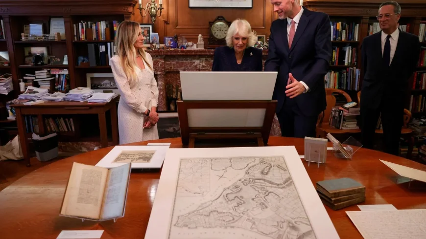Queen Camilla gifts Roo doll as Anna Wintour visits New York library