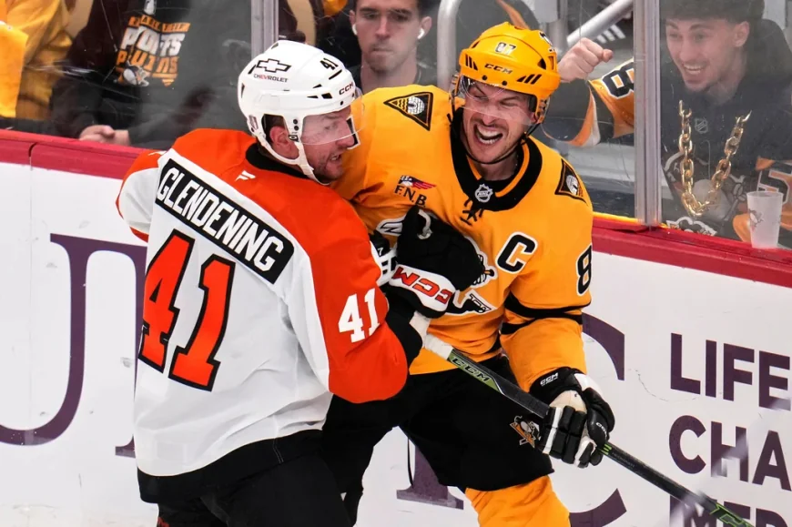 Sidney Crosby Sparks Penguins Past Flyers 3-2 — Cam York