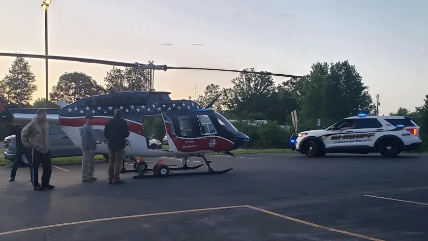 Cheatham County School District Moves Helicopter From West Cheatham Elementary School