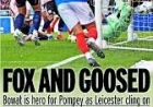 Ibane Bowat Drives Pompey Fc Past Leicester 1-0