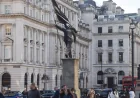 Banksy Statue London Appears in Waterloo Place Overnight