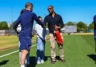 Noah Campbell Family Receive Wembley Shirt at Luton Fc Training
