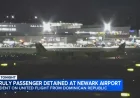 Unruly Passenger United Airlines Newark Leads to 48-Year-Old Detention