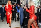 Serena Williams Wears Red LaQuan Smith Gown at Wintour Dinner