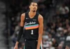 Victor Wembanyama Posts 7 Blocks in First Half Against Portland