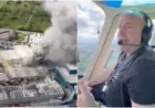 Dave Fishwick spots Warburtons fire from helicopter in Burnley