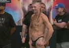 Lance McDonald weighs 68.76kg in black g-string before Rahim Mundine bout