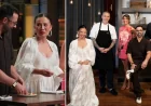Poh Sparks Debate in White Lace Slip Dress on Masterchef Judges