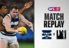 Oisin Mullin anchors Geelong v Collingwood round nine replay