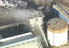 Orange County firefighters cool Garden Grove tank after methyl methacrylate leak