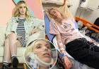 Laura Clery says 600-pound fridge pinned her against counter