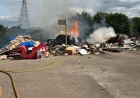 Firefighters tackle 4-appliance Belfast Fire at Flora Street bonfire site