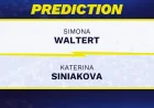 Valentin Royer preview: Siniakova holds 64% edge over Waltert