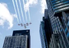 Chris Chelios as Snowbirds Fly Over Bell Centre at 6:15 p.m.