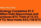 Michael J. Saylor Builds 843,738 BTC on $8.2 Billion Debt