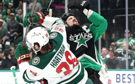 Marcus Foligno as Jamie Benn Draws $2,604.17 Fine