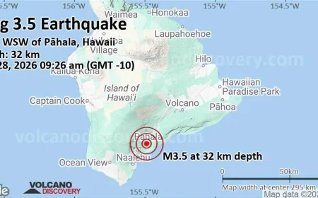 Pāhala earthquake rattles Hawaii after magnitude 3.5 Terremoto