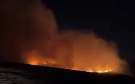 Crews battle 900,000 sq m blaze closing A57 at Snake Pass