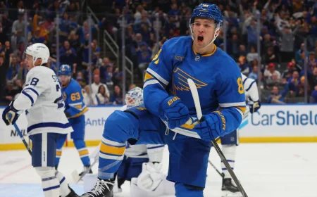 Dylan Holloway Wants to Stay With Blues Long Term