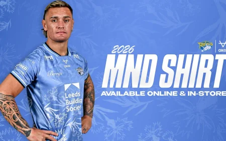 Leeds Rhinos Score 2026 MND Shirt With £10 Charity Split