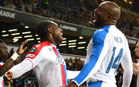 Crystal Palace Defeats Shakhtar Donetsk 3-1 to seize semi-final edge