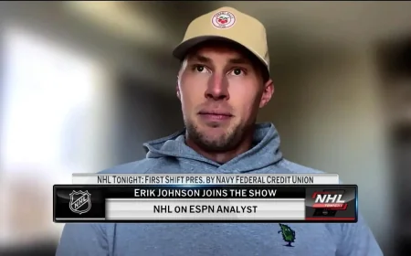 Erik Johnson Turns 1,000 NHL Games Into National Broadcast Role