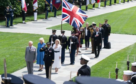King Charles III Mistakenly Flown Union Jack Flag Upside Down at Arlington Cemetery