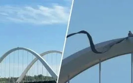 Guido Reichstadter Occupies Frederick Douglass Bridge, Closing South Capitol Street