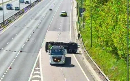 National Highways Clears M11 Traffic After Overturned Van Delays