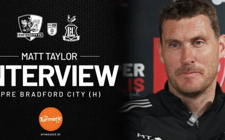 Matt Taylor Eyes Exeter City Vs Bradford City Survival Boost